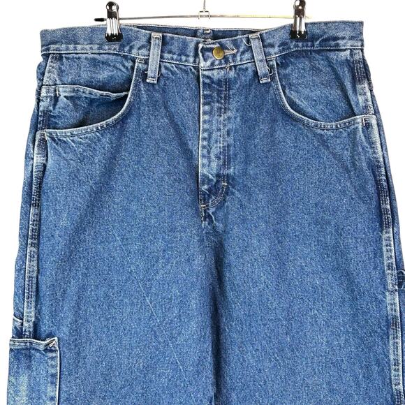 Bulwark Men FR Jeans Size 34 Blue Flame Resistant Carpenter Heavyweight Denim - Picture 2 of 12